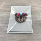 Crochet Bear 100% Recycled Greetings Card