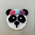 Crochet Panda 100% Recycled Greetings Card