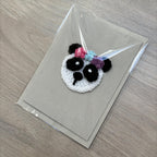 Crochet Panda 100% Recycled Greetings Card