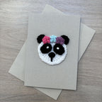 Crochet Panda 100% Recycled Greetings Card