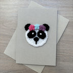 Crochet Panda 100% Recycled Greetings Card