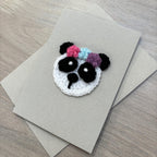 Crochet Panda 100% Recycled Greetings Card