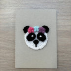 Crochet Panda 100% Recycled Greetings Card