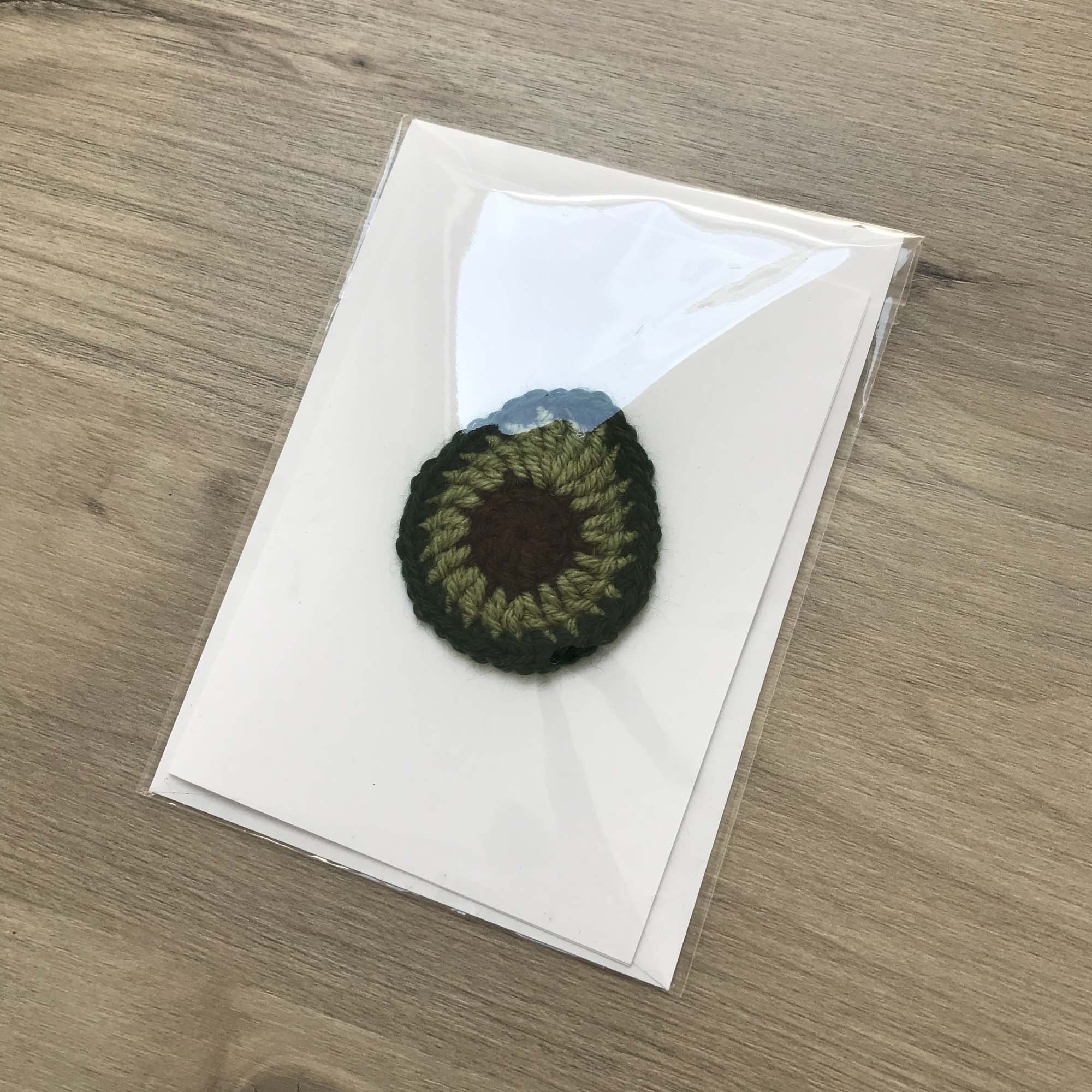 Crochet Avocado 100% Recycled Greetings Card