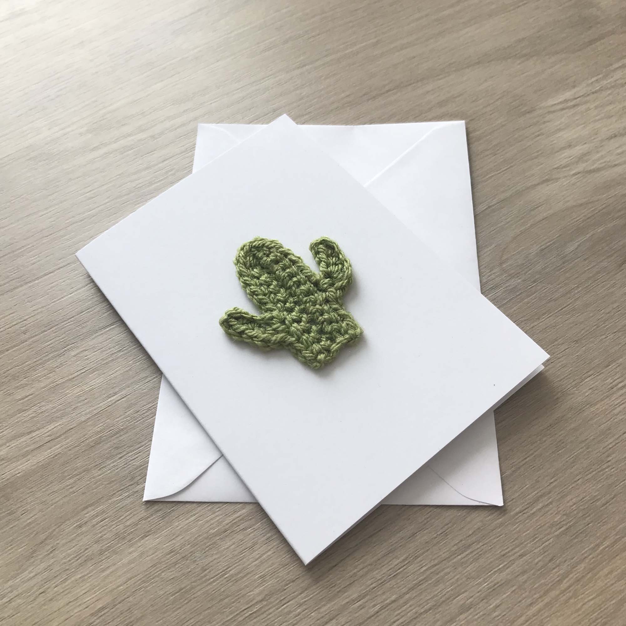 Crochet Cactus 100% Recycled Greetings Card