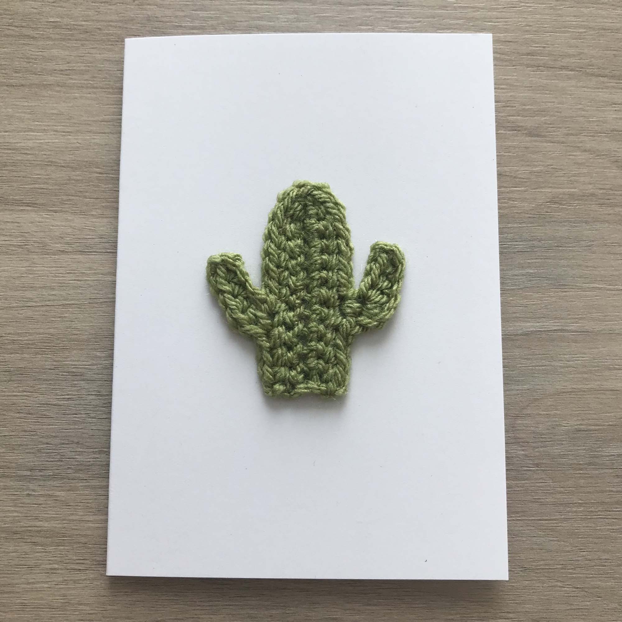 Crochet Cactus 100% Recycled Greetings Card