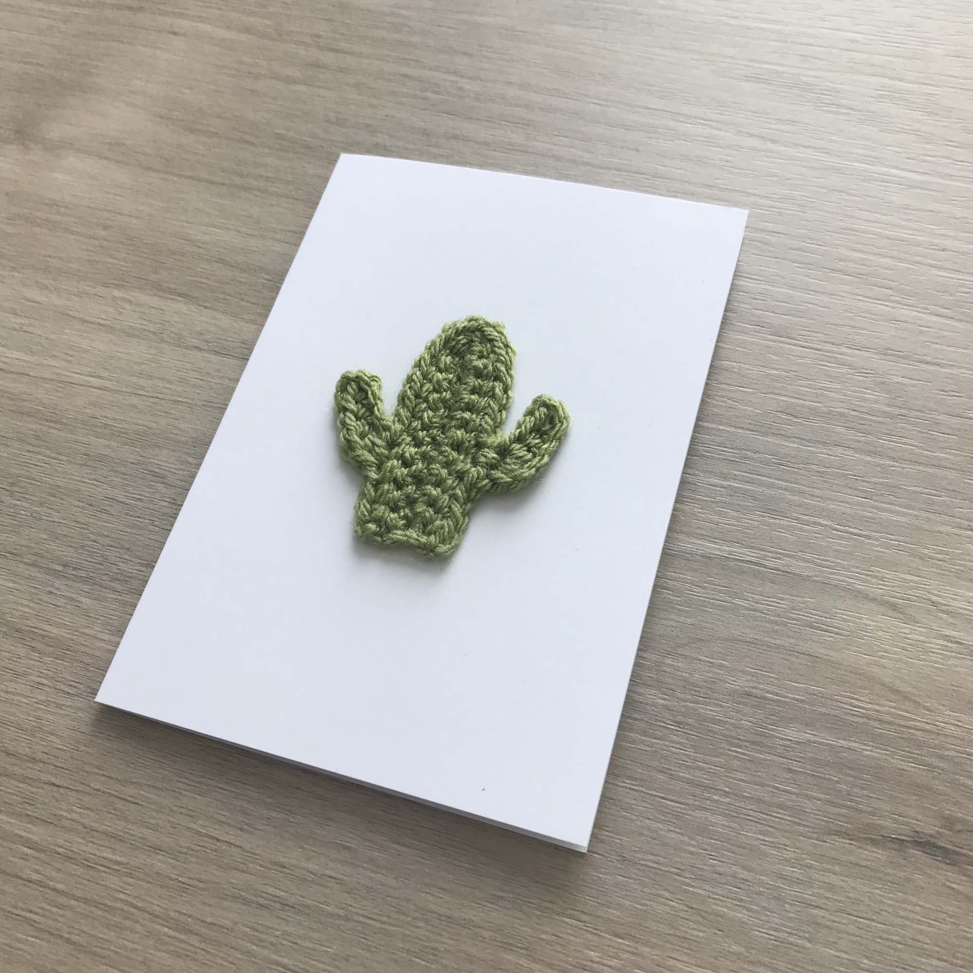 Crochet Cactus 100% Recycled Greetings Card