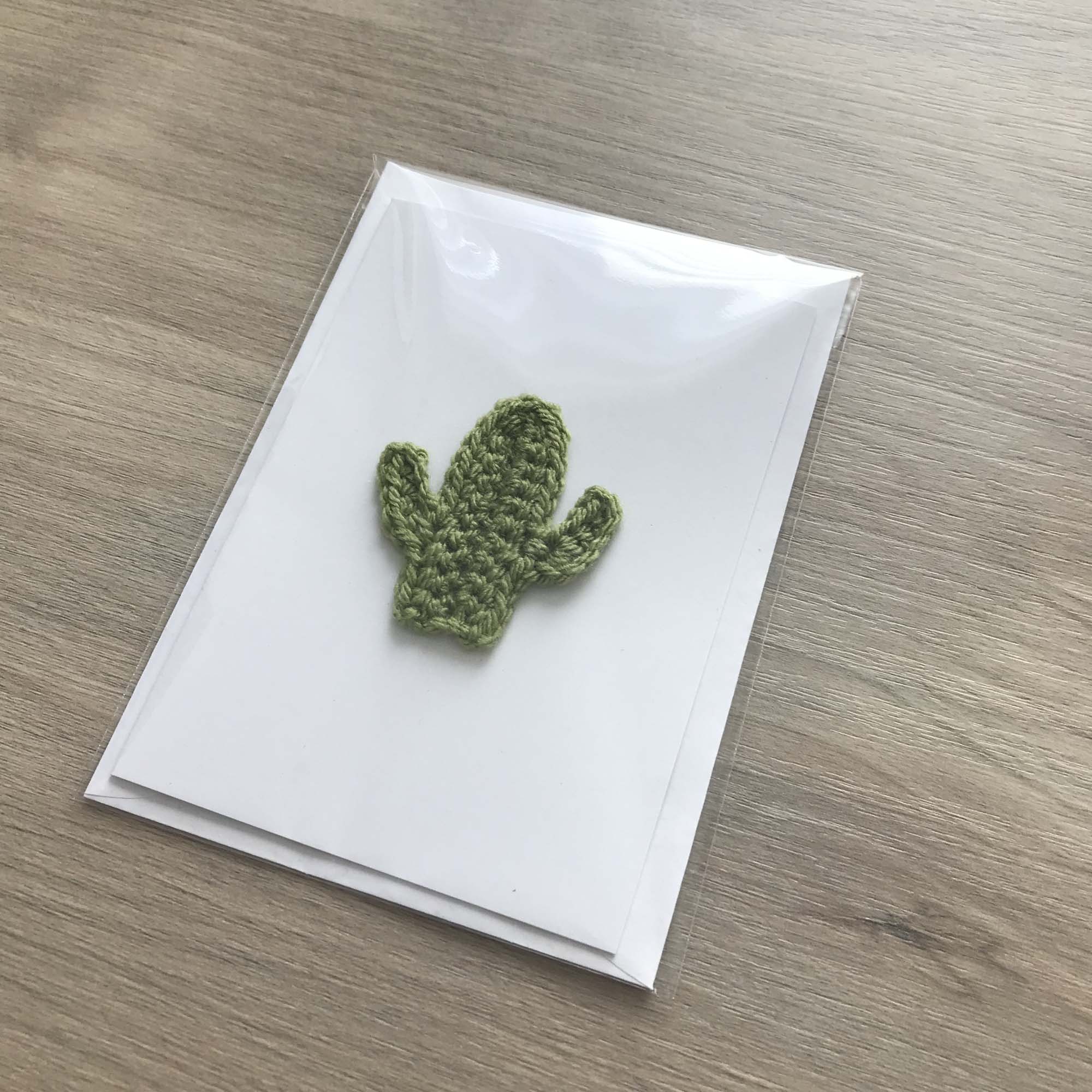 Crochet Cactus 100% Recycled Greetings Card