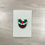 Crochet Christmas Pudding 100% Recycled Greetings Card A6