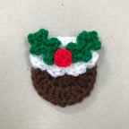 Crochet Christmas Pudding 100% Recycled Greetings Card A6