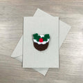 Crochet Christmas Pudding 100% Recycled Greetings Card A6