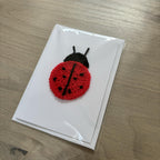 Crochet Ladybird 100% Recycled Greetings Card
