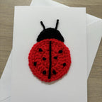 Crochet Ladybird 100% Recycled Greetings Card