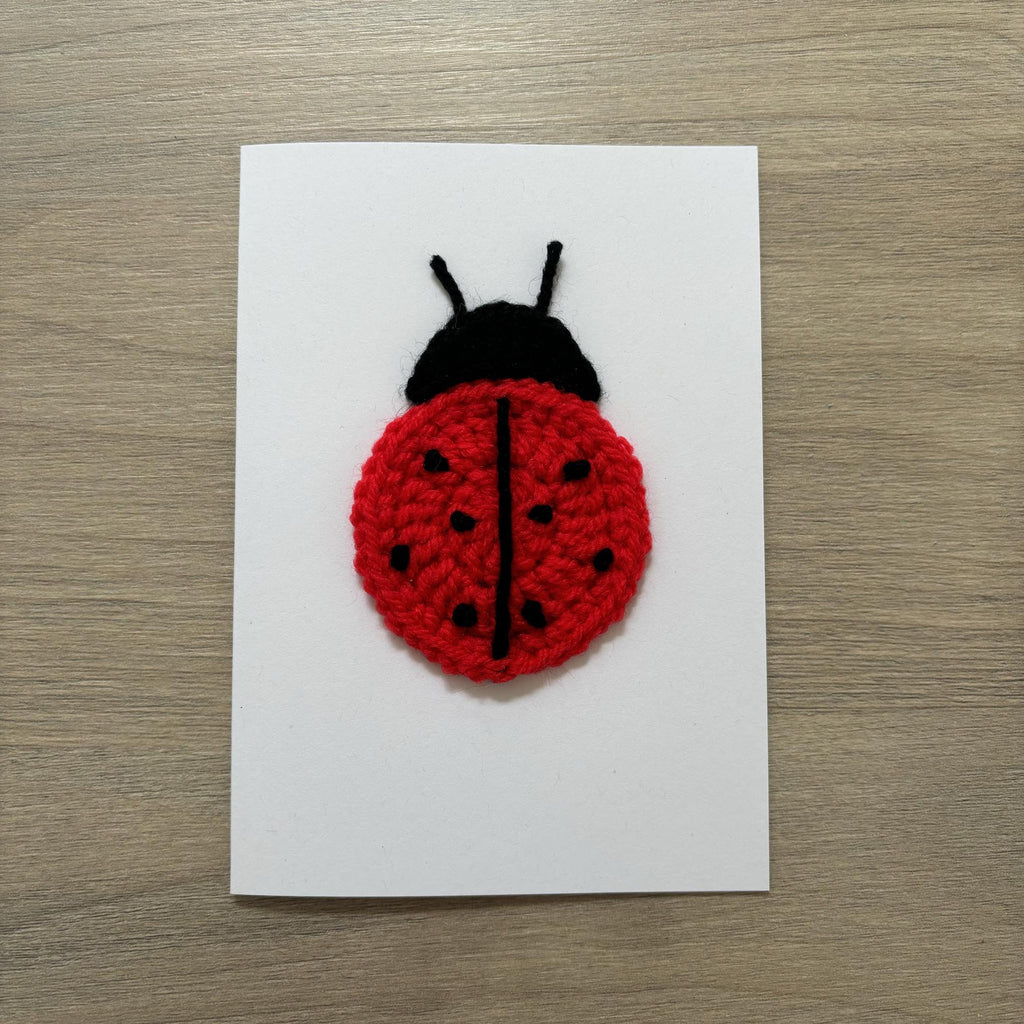 Crochet Ladybird 100% Recycled Greetings Card