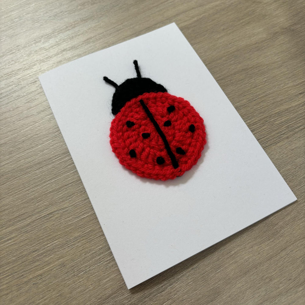 Crochet Ladybird 100% Recycled Greetings Card