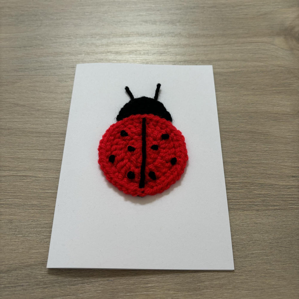 Crochet Ladybird 100% Recycled Greetings Card