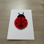 Crochet Ladybird 100% Recycled Greetings Card