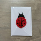 Crochet Ladybird 100% Recycled Greetings Card