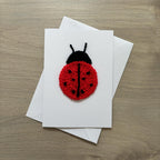 Crochet Ladybird 100% Recycled Greetings Card