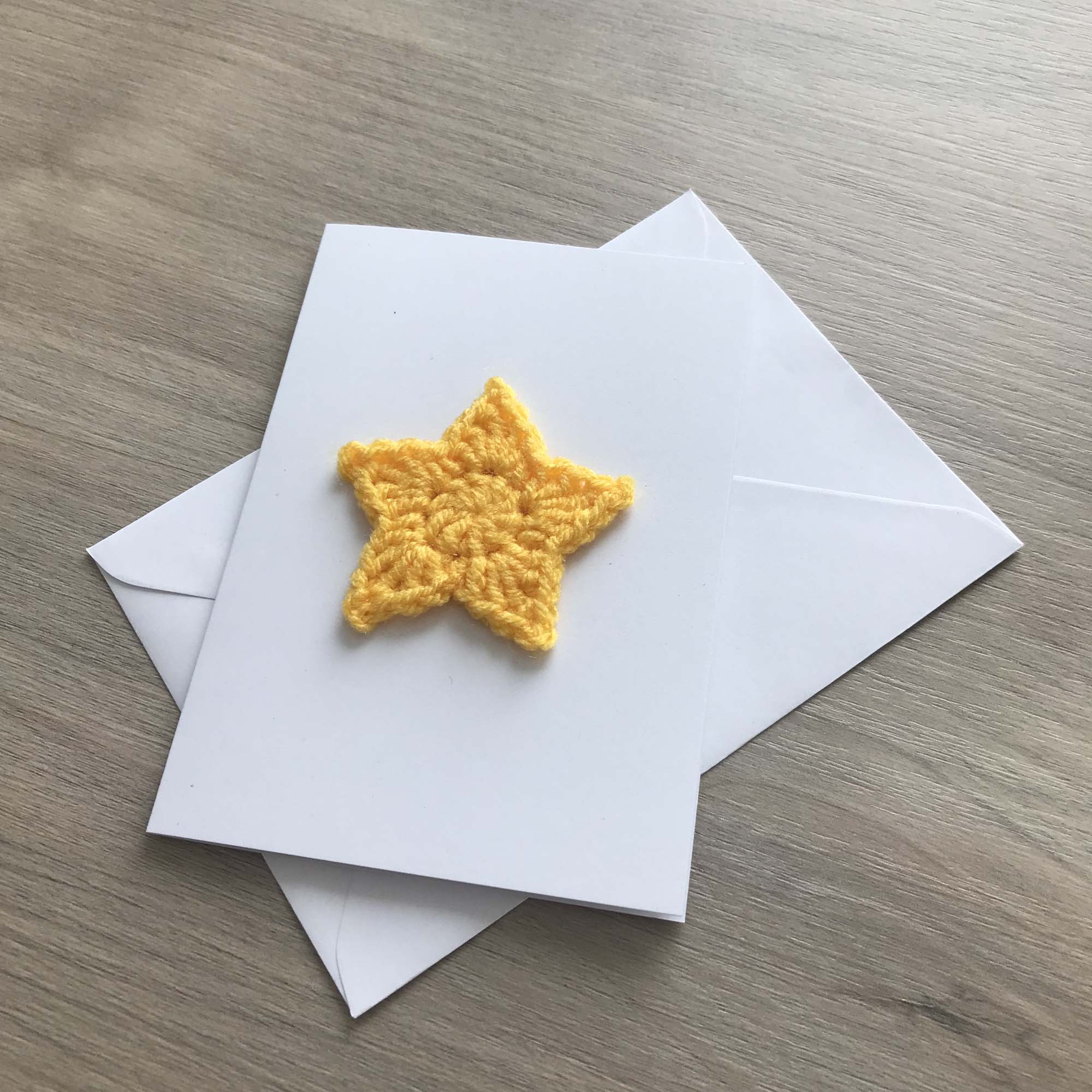 Crochet 'You're a Star!' 100% Recycled Greetings Card