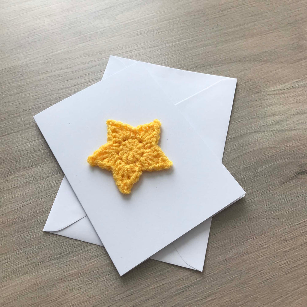 Crochet 'You're a Star!' 100% Recycled Greetings Card