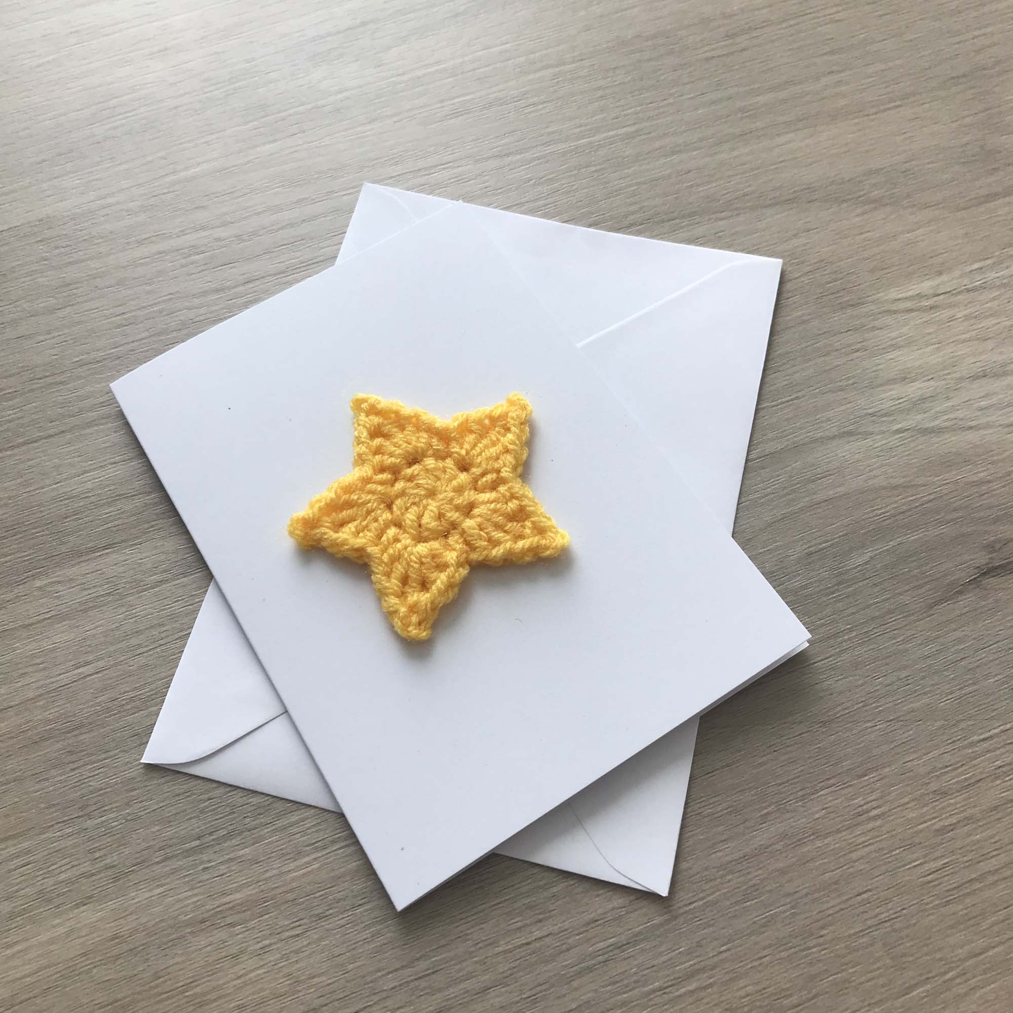 Crochet 'You're a Star!' 100% Recycled Greetings Card
