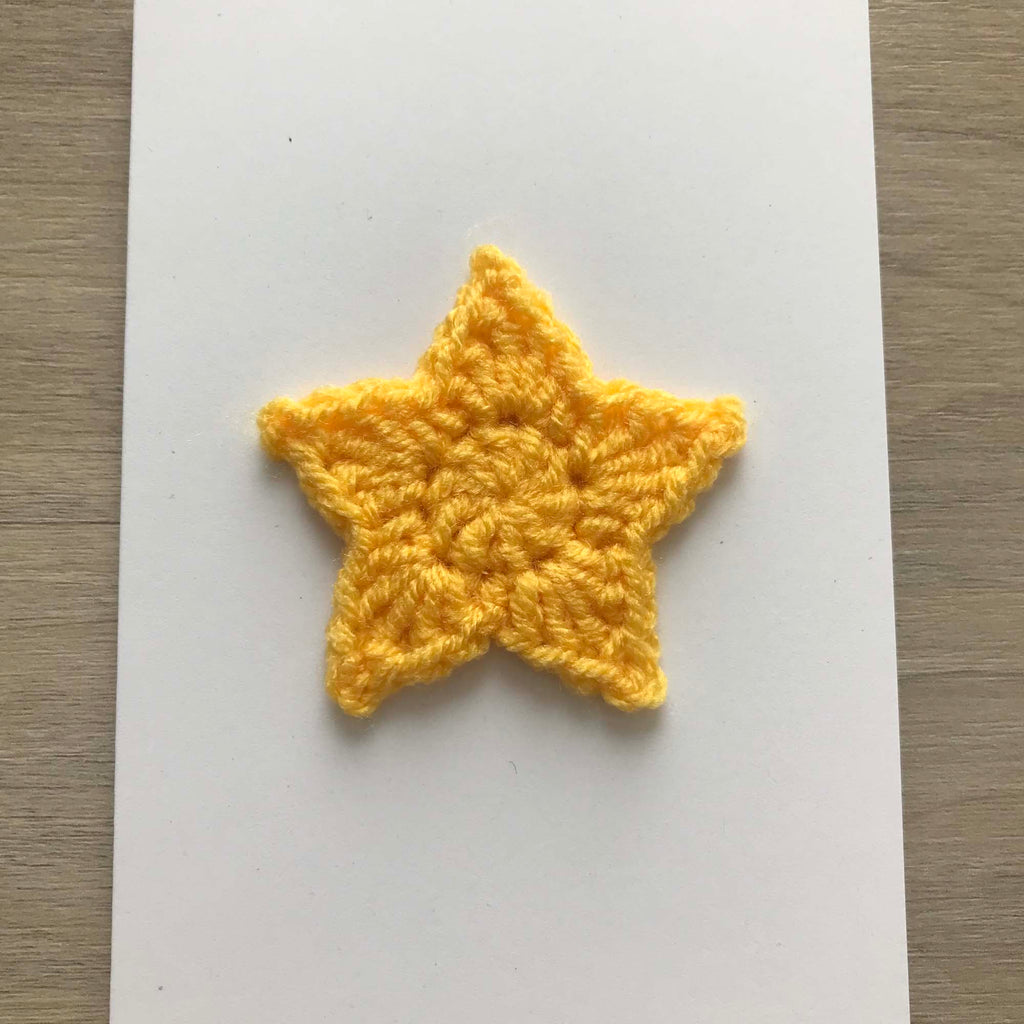 Crochet 'You're a Star!' 100% Recycled Greetings Card