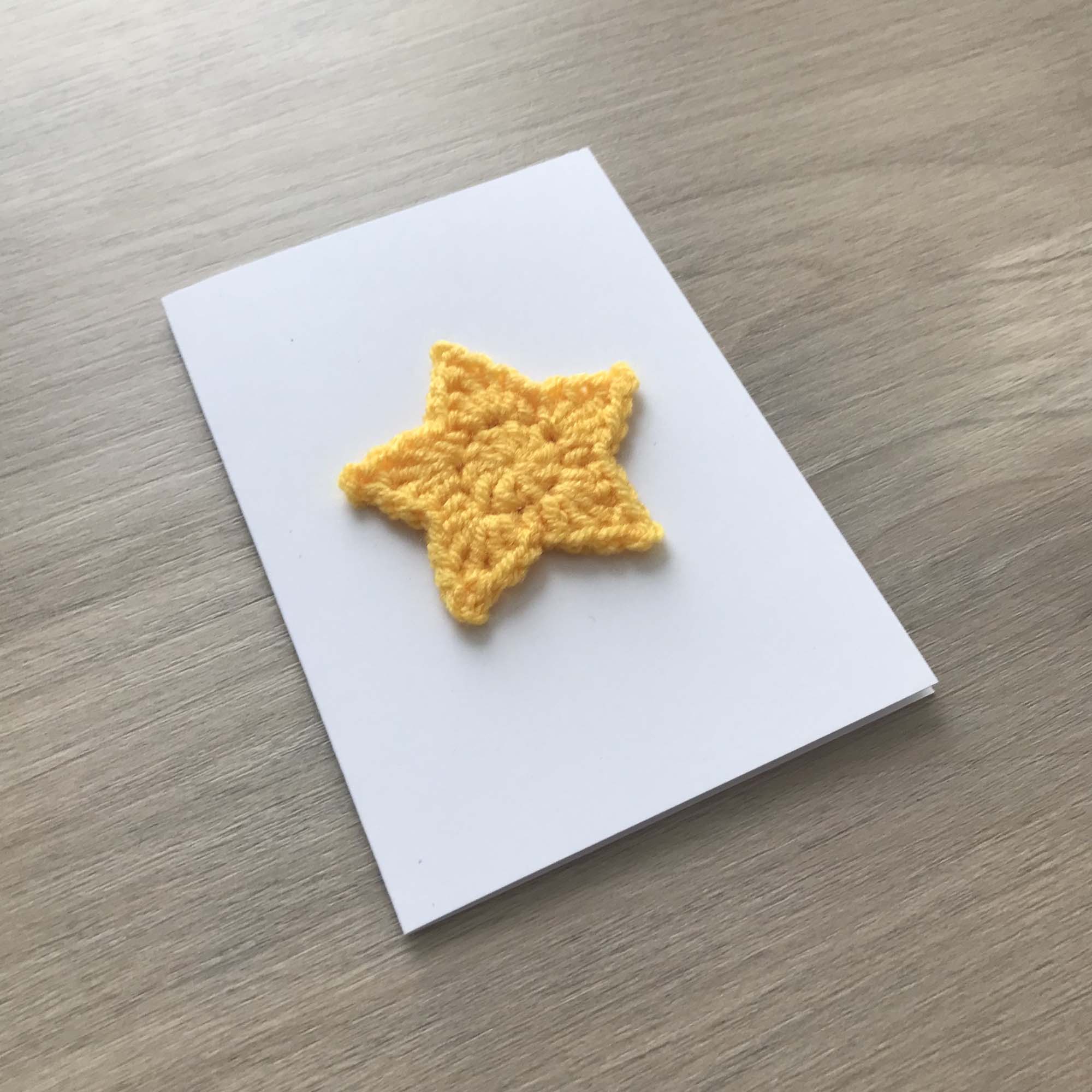Crochet 'You're a Star!' 100% Recycled Greetings Card