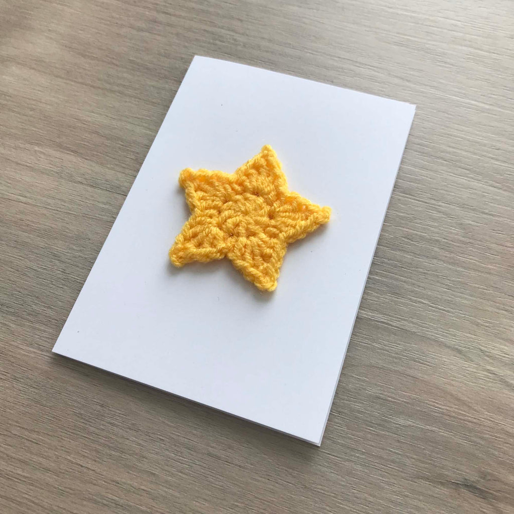 Crochet 'You're a Star!' 100% Recycled Greetings Card