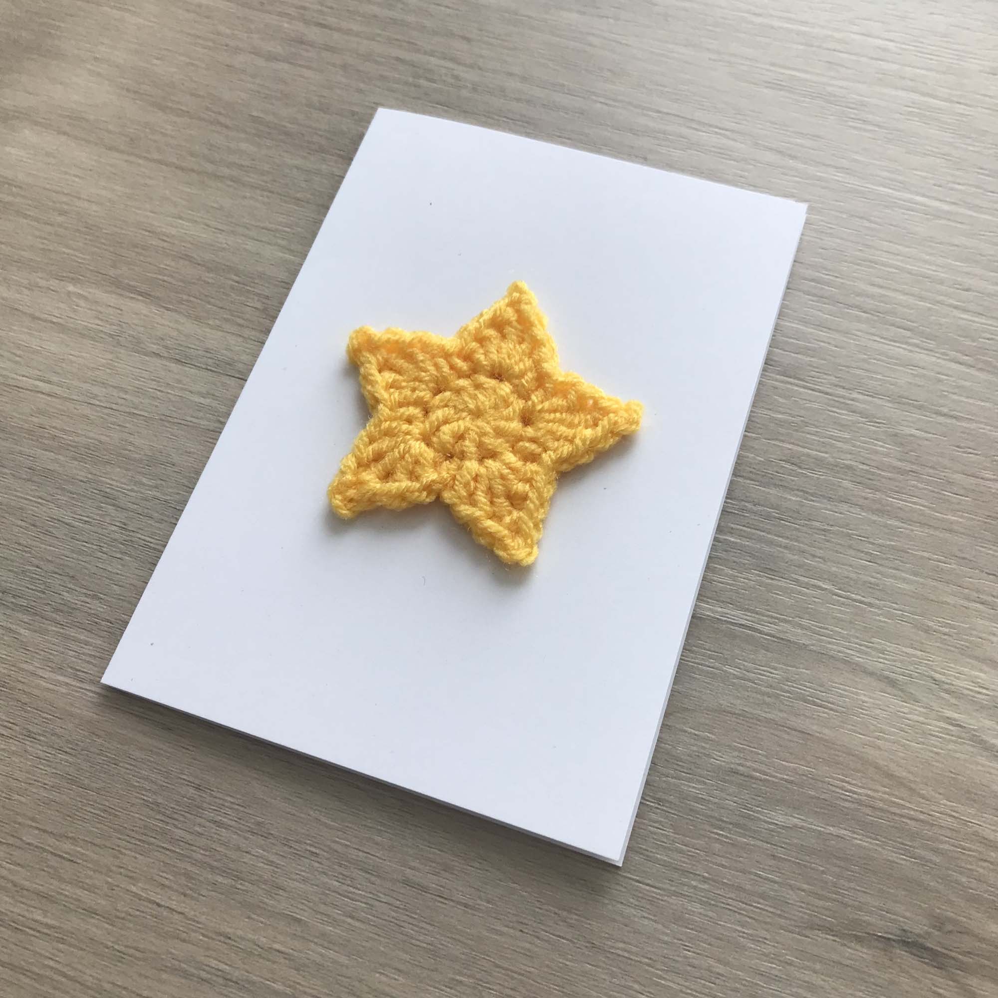 Crochet 'You're a Star!' 100% Recycled Greetings Card