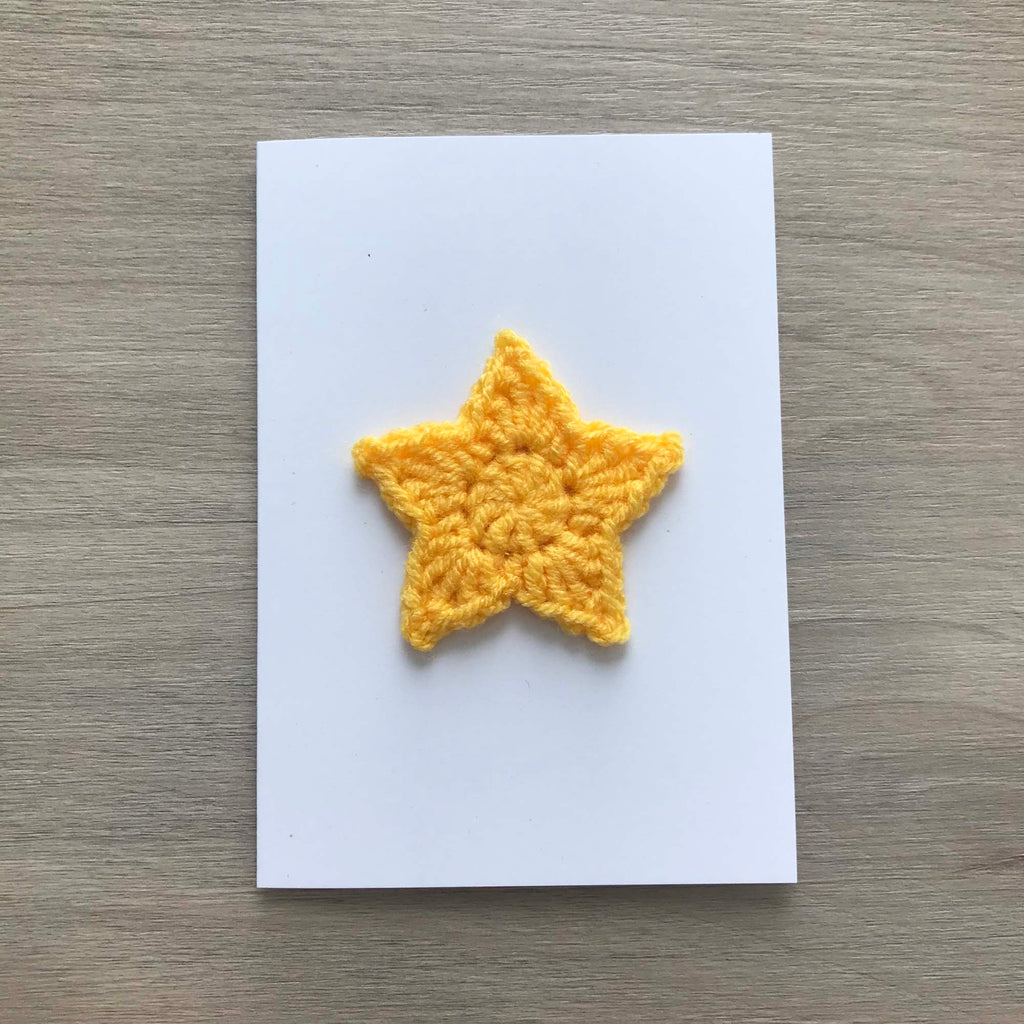 Crochet 'You're a Star!' 100% Recycled Greetings Card