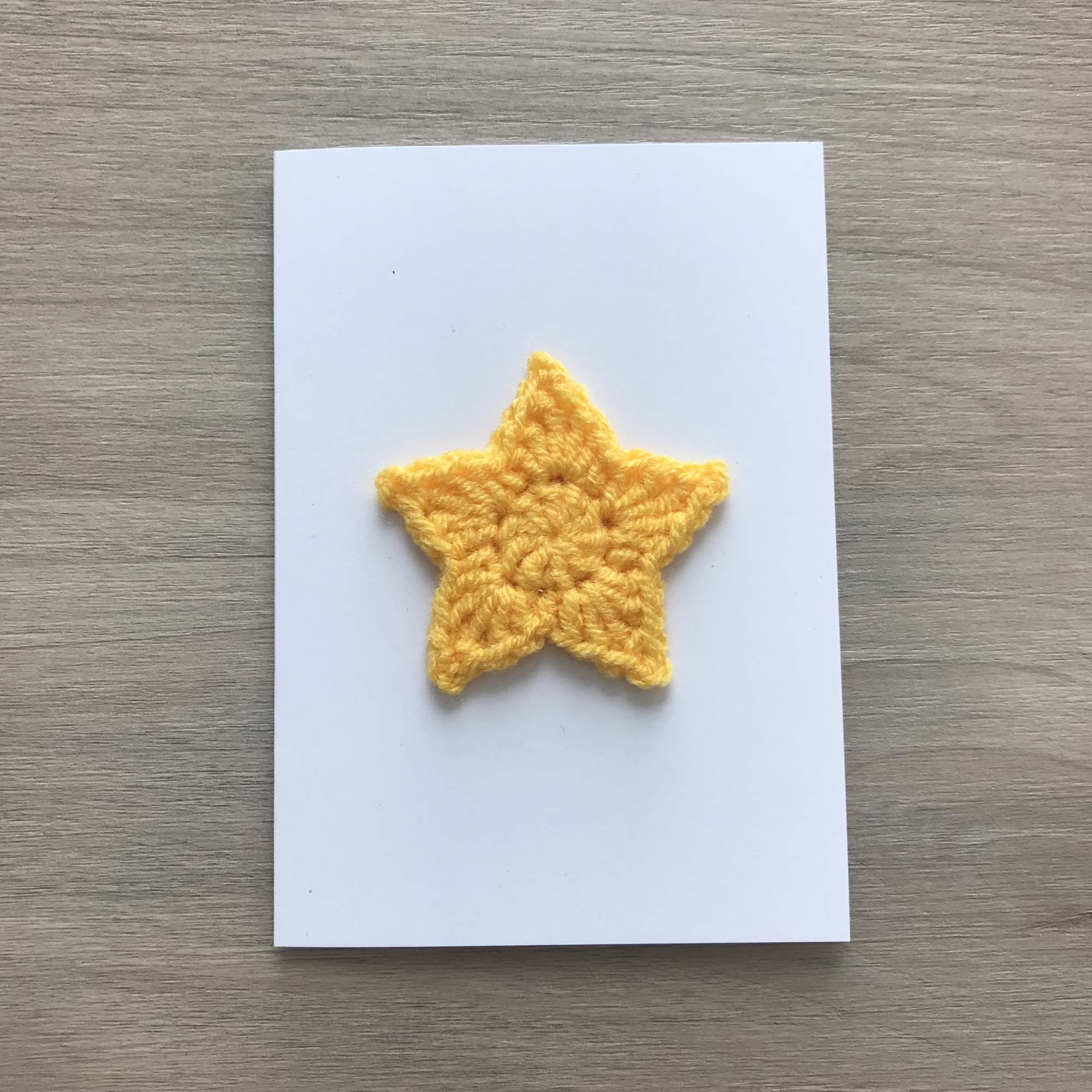 Crochet 'You're a Star!' 100% Recycled Greetings Card