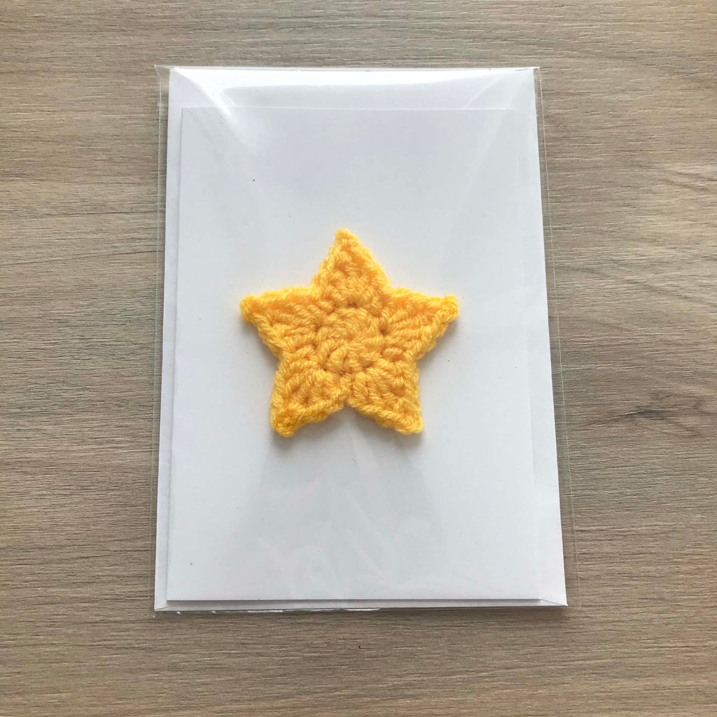Crochet 'You're a Star!' 100% Recycled Greetings Card