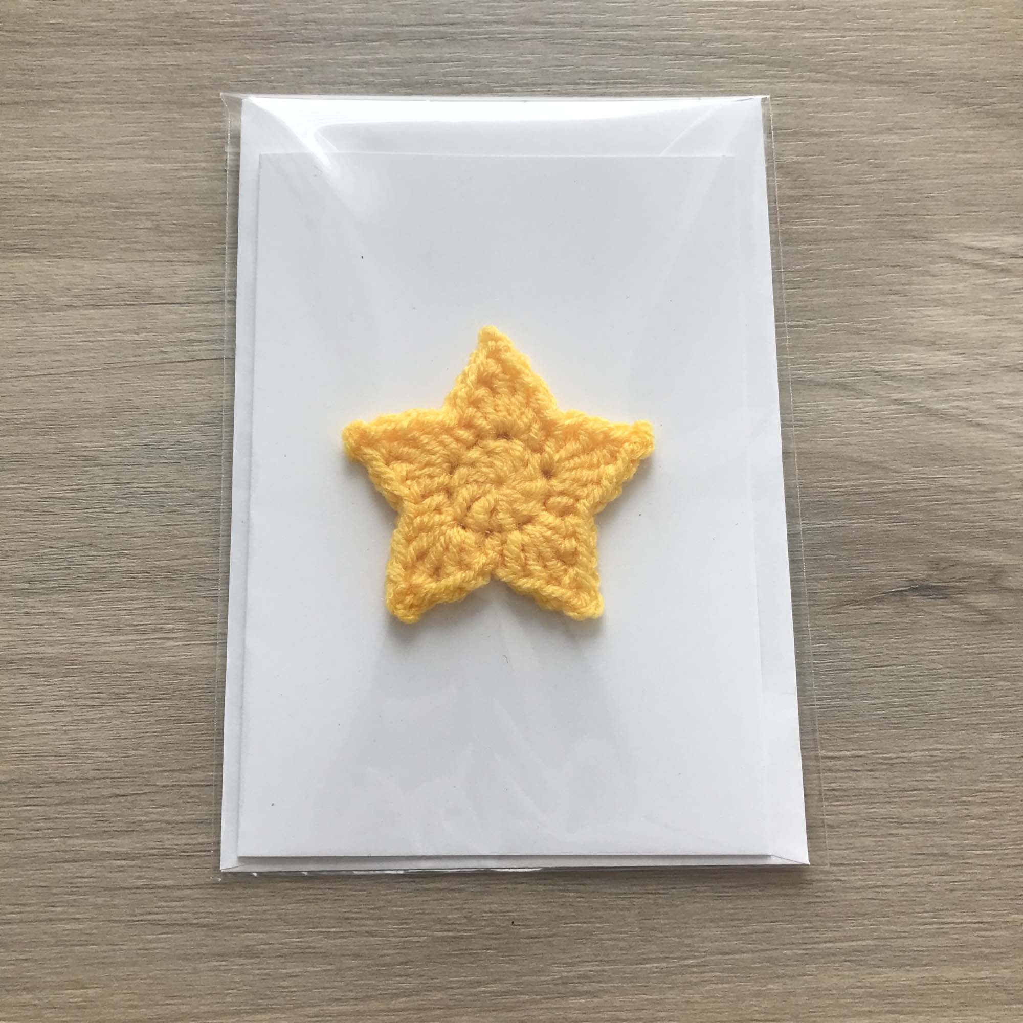 Crochet 'You're a Star!' 100% Recycled Greetings Card