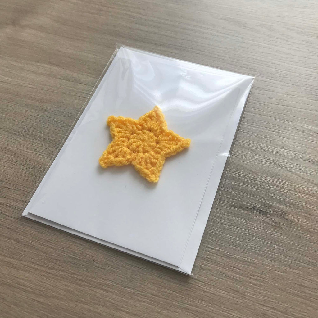Crochet 'You're a Star!' 100% Recycled Greetings Card
