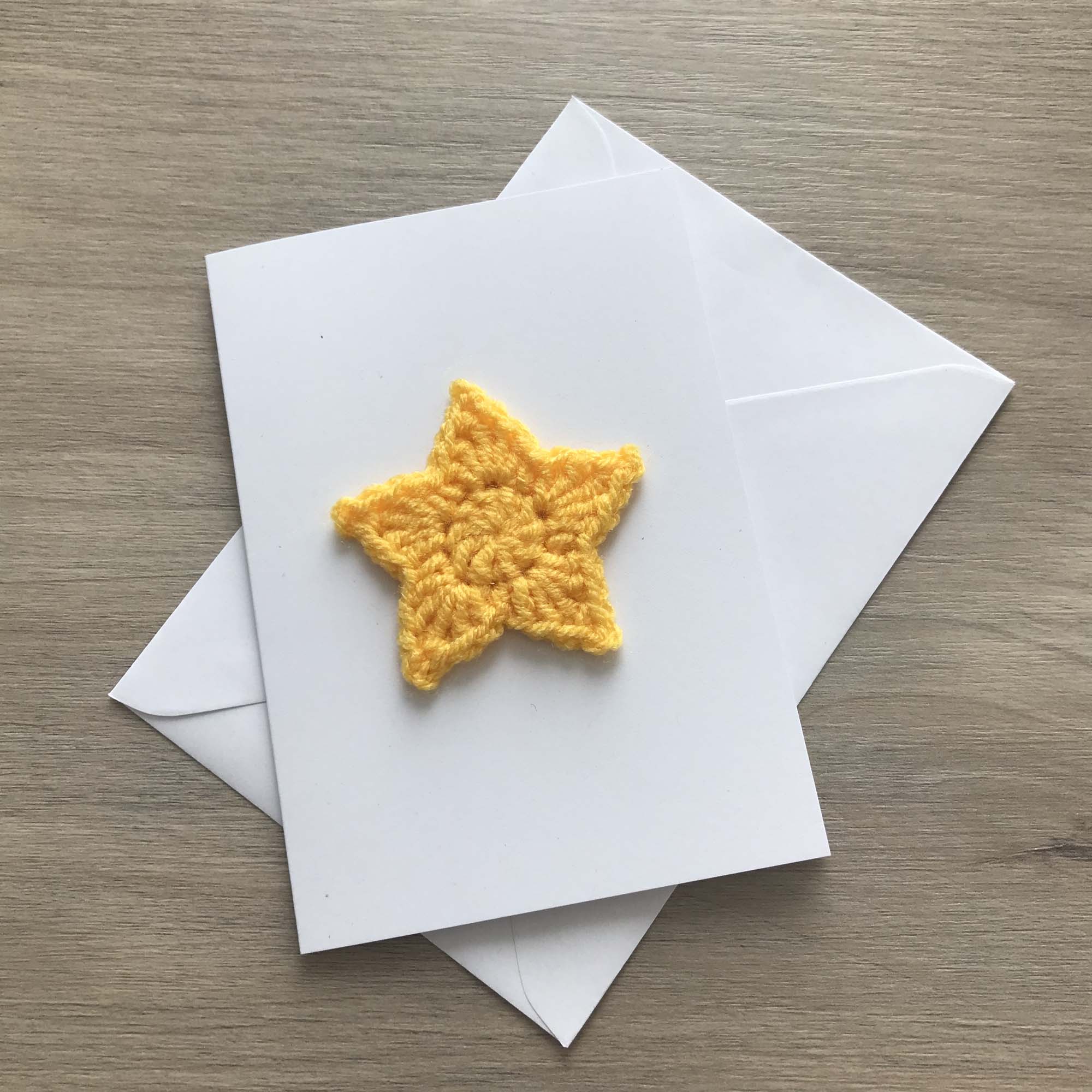 Crochet 'You're a Star!' 100% Recycled Greetings Card