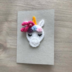 Crochet Unicorn 100% Recycled Greetings Card