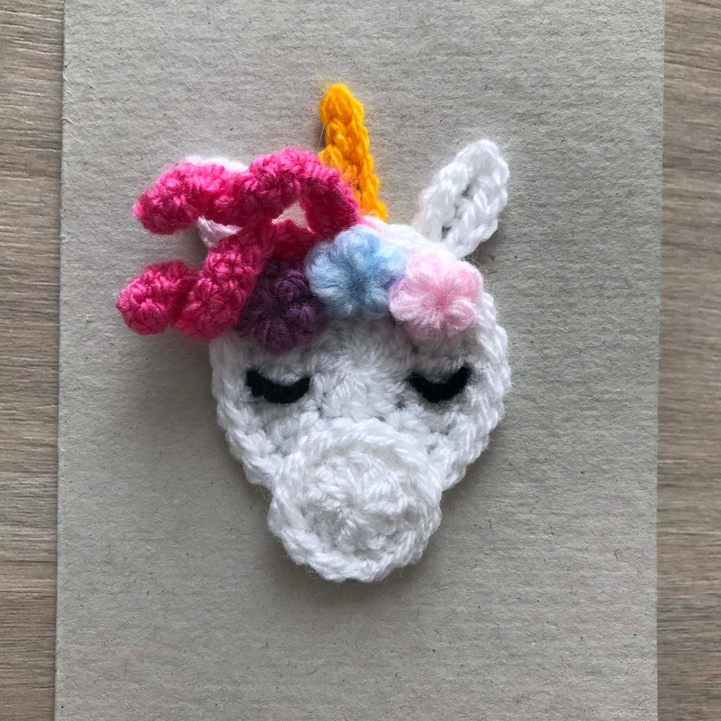 Crochet Unicorn 100% Recycled Greetings Card