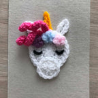 Crochet Unicorn 100% Recycled Greetings Card