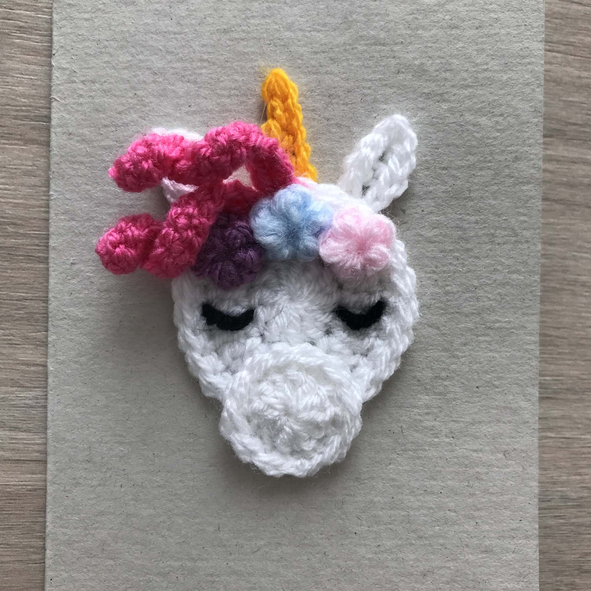 Crochet Unicorn 100% Recycled Greetings Card