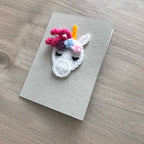 Crochet Unicorn 100% Recycled Greetings Card