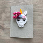 Crochet Unicorn 100% Recycled Greetings Card