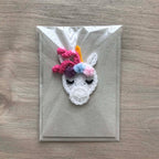 Crochet Unicorn 100% Recycled Greetings Card
