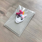 Crochet Unicorn 100% Recycled Greetings Card