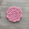 100% Organic Cotton Crochet Coaster - Pink