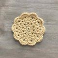 100% Organic Cotton Crochet Coaster - Yellow