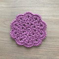 100% Organic Cotton Crochet Coaster - Purple
