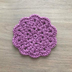 100% Organic Cotton Crochet Coaster - Purple