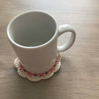 100% Organic Cotton Crochet Coaster - Yellow
