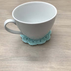 100% Organic Cotton Crochet Coaster - Blue